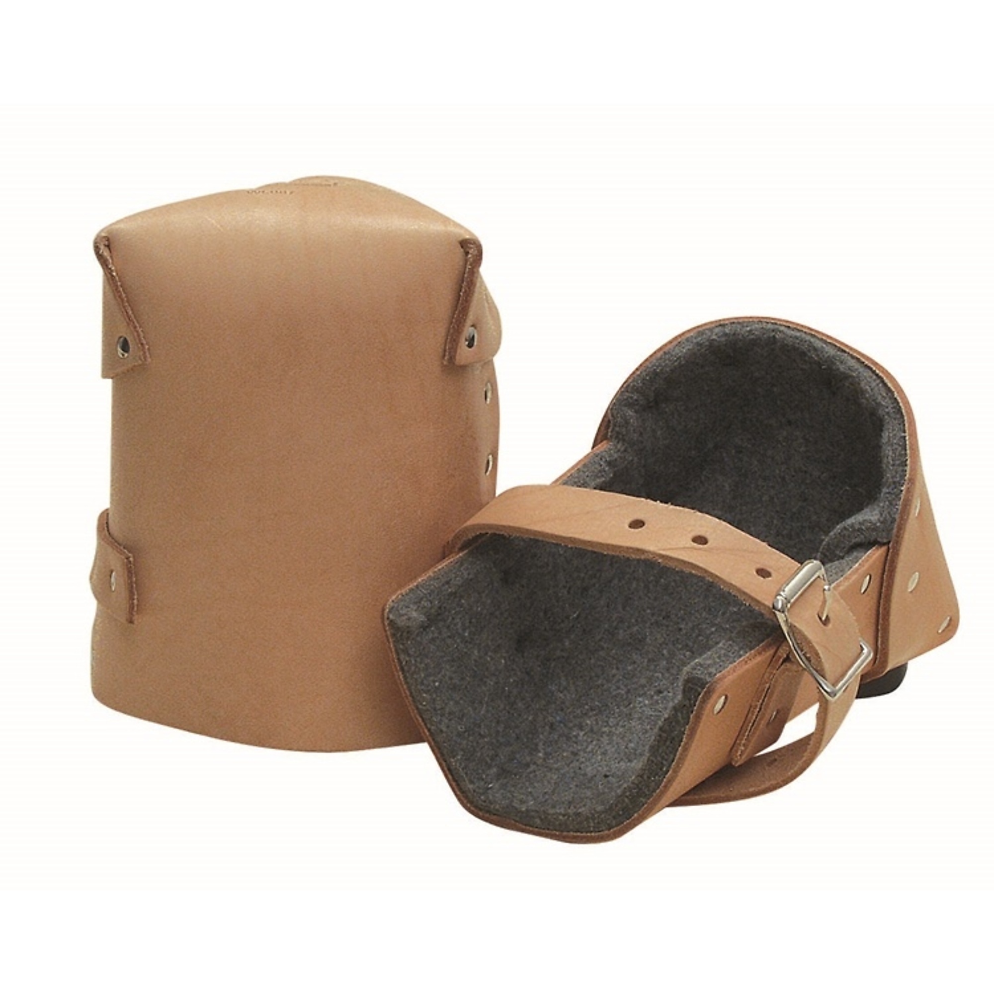 Kraft Tools WL087 1/2" Thick Felt Leather Knee Pads (Pair)